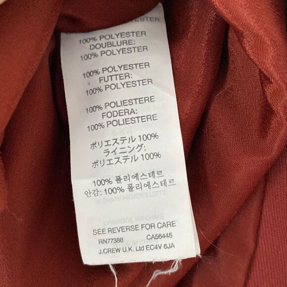 J. Crew Drapey Double-Twill Skirt 4 Copper Pull On‎ Adjustable - Picture 4 of 5